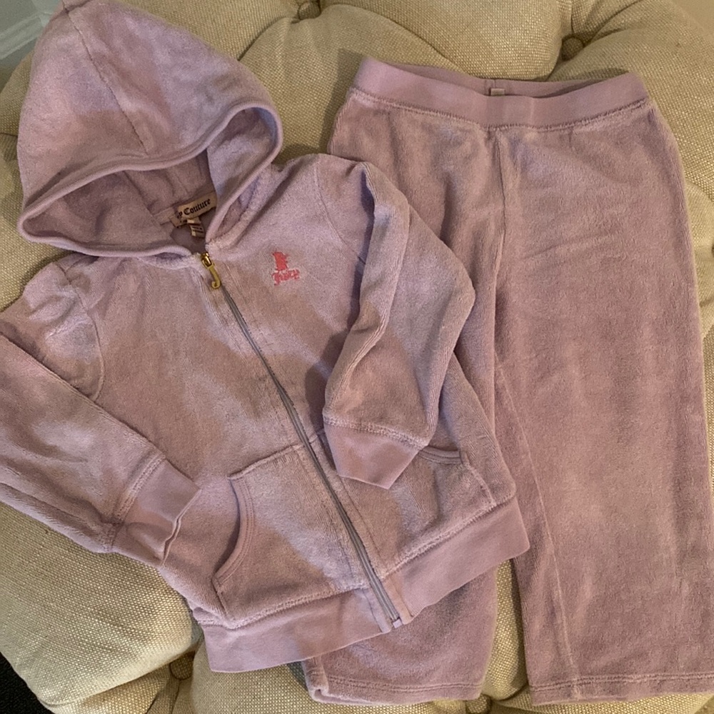 24M Purple Terrycloth Juicy Couture Sweatsuit